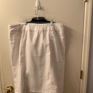 C & B White Denim Skirt